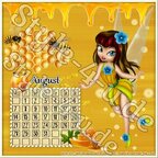 Kalenderblatt August 2023 - Kalendereinteilung kann auch auf aktuelle Jahre geupdatet werden